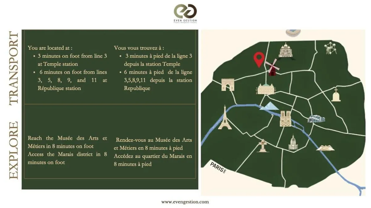 B32#Republique#1Bedroom#Marais#Paris03#Ac 0*, Paris